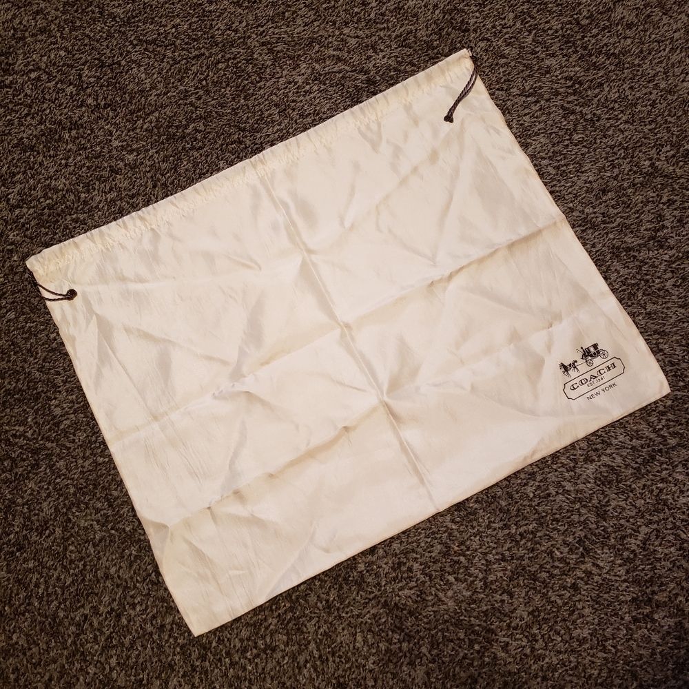 100% Authentic Large Off White Silk Coach Dust Bag
